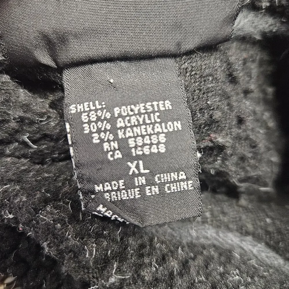 Sierra Pull Over Quarter Zip Fleece Sweater Charcoal Gray Men's XL Ski Winter